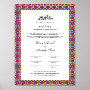 Póster Elegante nikahnama