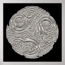 Elegante nuevo estilo metálico negro plateado mode