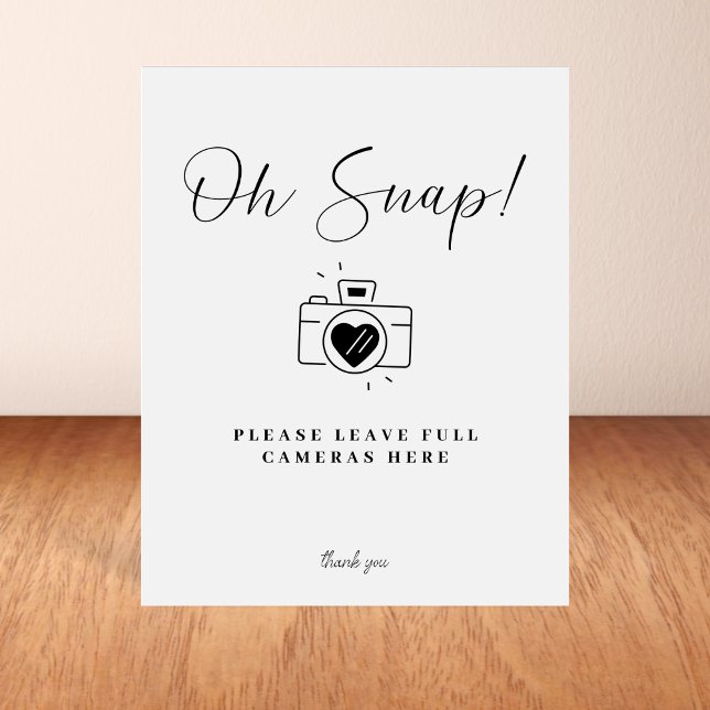 Póster Elegante Oh Boda de cámara desechable Snap Rótulo (Subido por el creador)