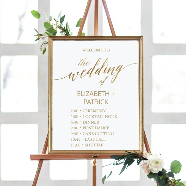 Póster Elegante orden de eventos de caligrafía de oro (Subido por el creador)