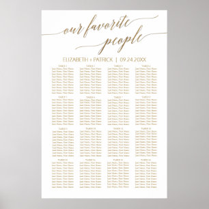 Póster Elegante Oro Nuestro Asiento Favorito De La Gente