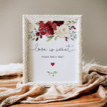 Póster Elegante otoño borgoña El amor es dulce tomar un r<br><div class="desc">El elegante otoño borgoña Amor es dulce,  tómate un regalo de bienvenida con los artículos disponibles.</div>