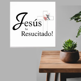 Póster Elegante Pascua "Jesús ha resucitado" Español