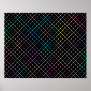 Póster Elegante patrón de cadena de cerca moderna y color