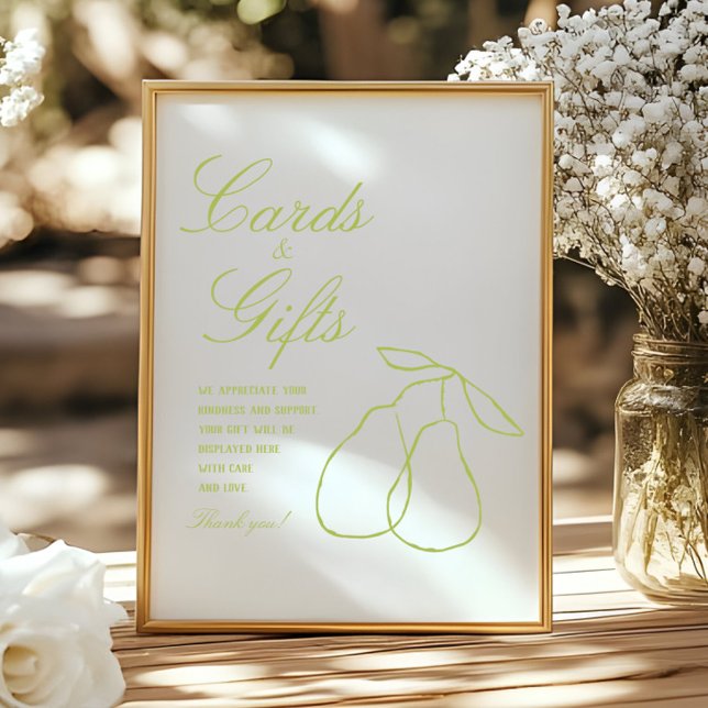 Póster Elegante Perfect Pear Minimal Bridal Shower (Subido por el creador)
