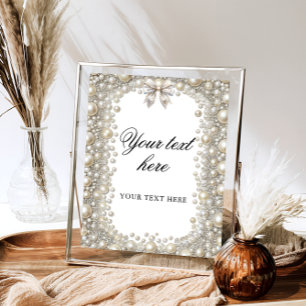 Póster Elegante Personalizado de ducha de novia de diaman