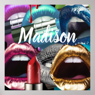 Póster Elegante Personalizado de mal Chica elegante perso