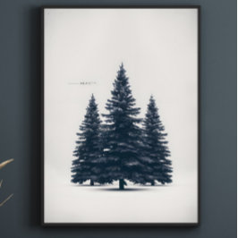 Póster Elegante Personalizado de nombre de familia de vac