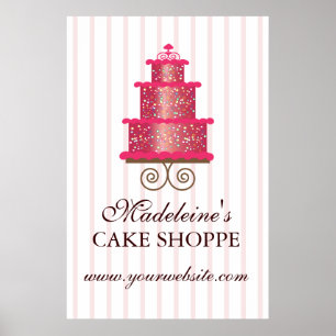 Póster Elegante Personalizado de pasteles Poster de negoc