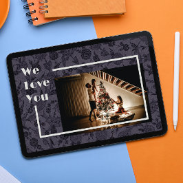 Póster Elegante Personalizado Floral Familia Foto Texto G