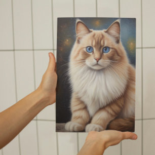 Póster Elegante pintura de gato de Ragdoll
