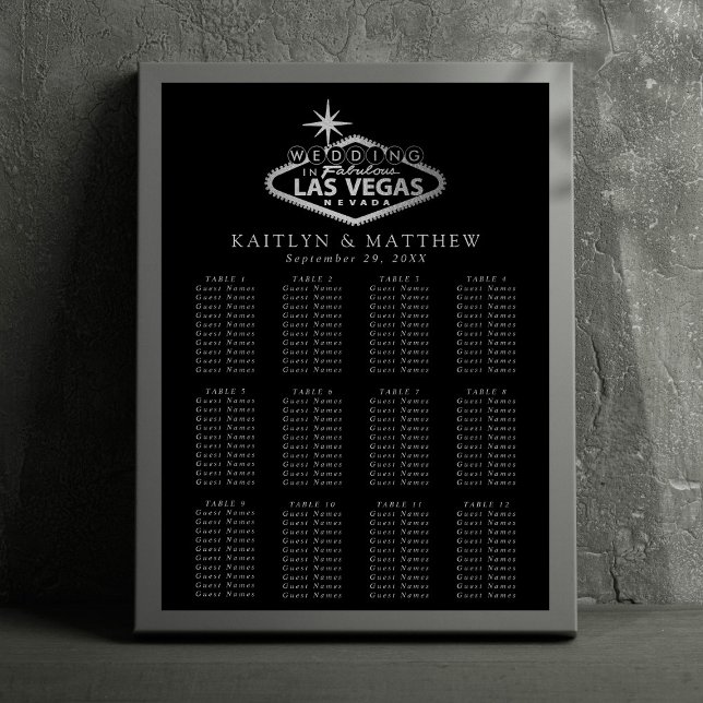 Póster Elegante Plan de asiento de la boda de destino de  (Subido por el creador)