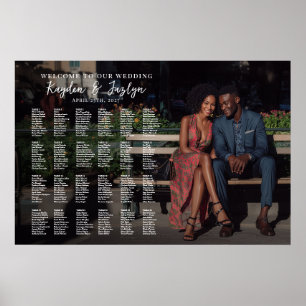 Póster Elegante plan de asientos para bodas de fotografía