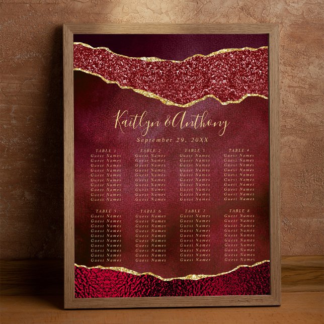 Póster Elegante plan de asientos para Bodas de la Agate d (Subido por el creador)