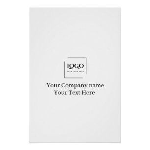 Póster Elegante plantilla de tu logo personalizada