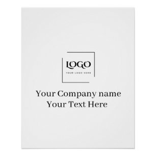 Póster Elegante plantilla de tu logo personalizada