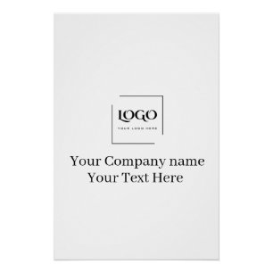 Póster Elegante plantilla de tu logo personalizada