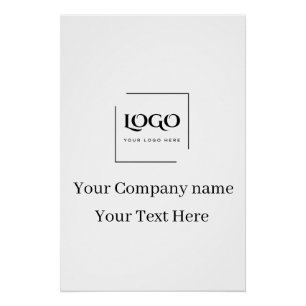 Póster Elegante plantilla de tu logo personalizada