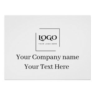 Póster Elegante plantilla de tu logo personalizada