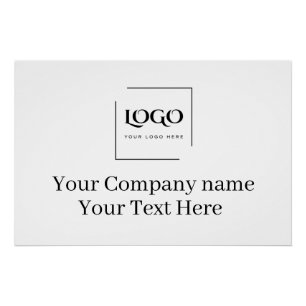 Póster Elegante plantilla de tu logo personalizada