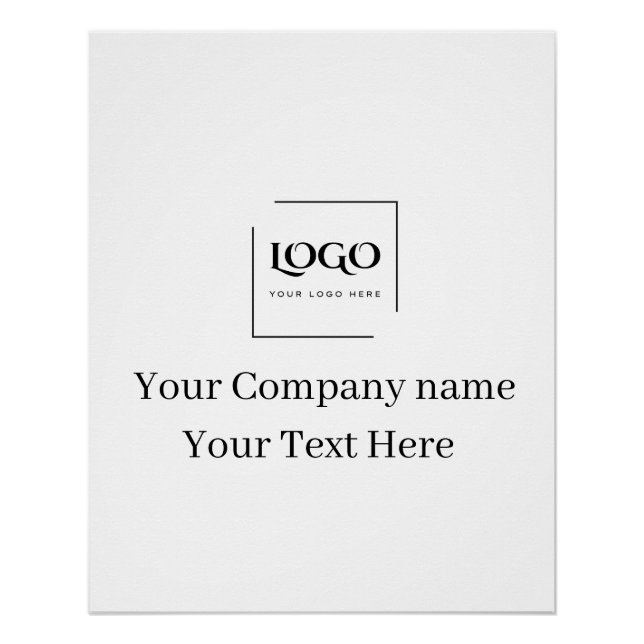 Póster Elegante plantilla de tu logo personalizada (Anverso)