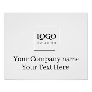 Póster Elegante plantilla de tu logo personalizada