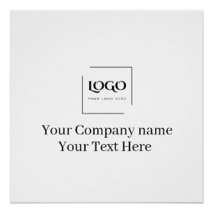 Póster Elegante plantilla de tu logo personalizada