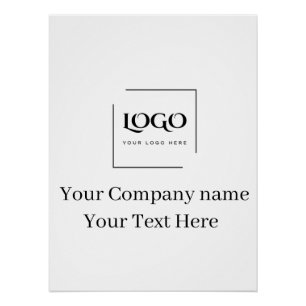 Póster Elegante plantilla de tu logo personalizada