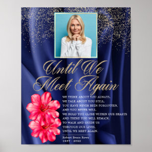 Póster Elegante poema funerario de terciopelo azul real