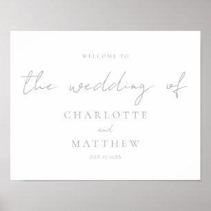 Póster Elegante Poster Boda de bienvenida de caligrafía p
