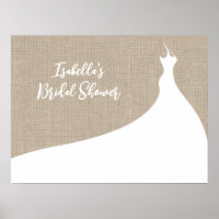 Elegante Poster Bridal Shower burlap