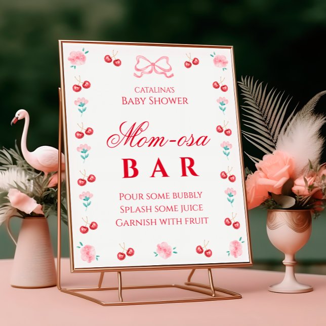 Póster Elegante Poster de bar con flores de cerezo (Subido por el creador)