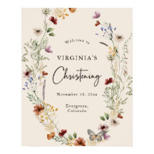 Elegante Poster de Bienvenida para Bebé Christenin