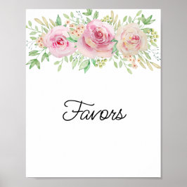 Póster Elegante Poster de Favores Florales