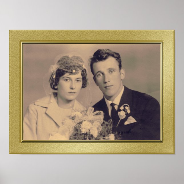 Póster Elegante poster de fotografía personalizado con ma (Frente)