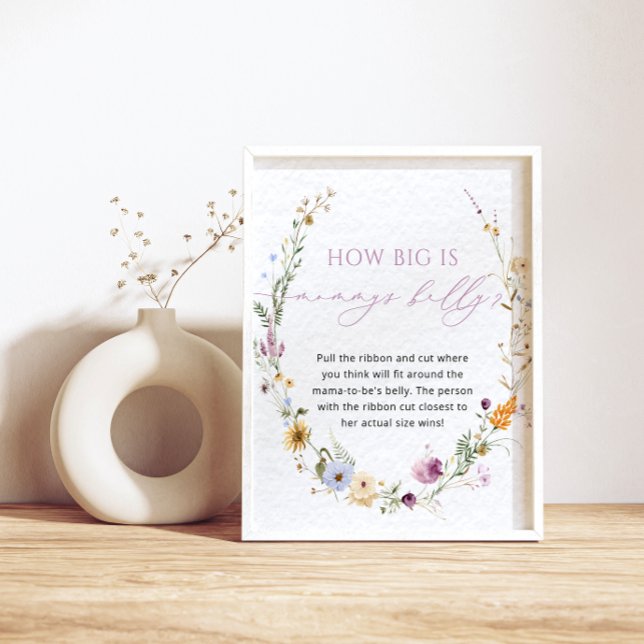Póster Elegante Poster de juego de Baby Shower Wildflower (Subido por el creador)