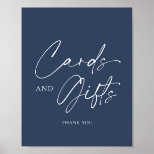 Póster Elegante Poster de "Tarjetas y Regalos" Boda de pa