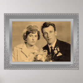 Póster Elegante poster fotográfico personalizado de borde