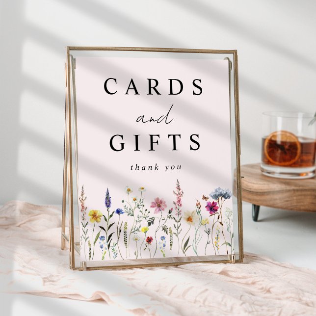 Póster Elegante prado de flores silvestres tarjetas y reg (Subido por el creador)