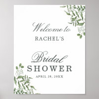 Elegante regadera de eucalipto para despedida de s