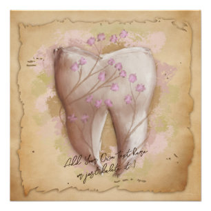Póster Elegante regalo de asistente dental de dentista de