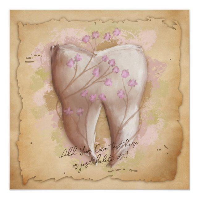 Póster Elegante regalo de asistente dental de dentista de (Anverso)