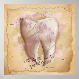 Póster Elegante regalo de asistente dental de dentista de