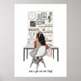 Póster Elegante Reina de rafting