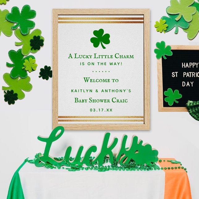 Póster Elegante Relieve metalizado dorado St. Patrick's D (Subido por el creador)