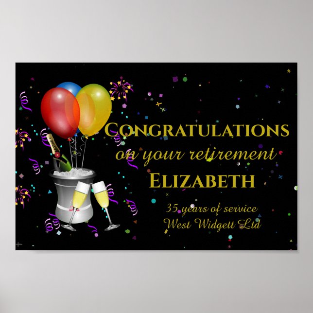 Póster Elegante retiro Sparkling Wine Celebration (Frente)