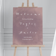 Elegante Rosa  Boda de bienvenida Poster