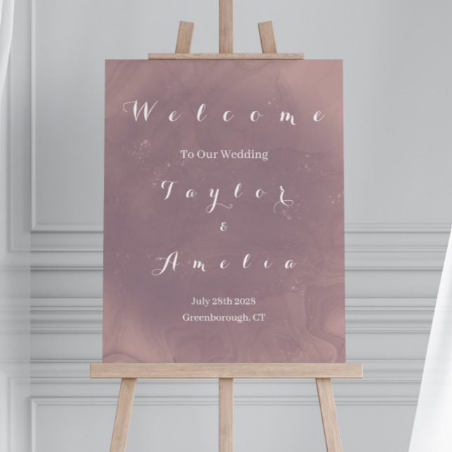 Póster Elegante Rosa  Boda de bienvenida Poster (Subido por el creador)