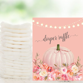 Póster Elegante Rosa de calabaza de oro ducha Diaper Raff