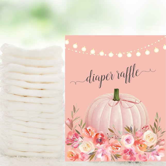 Póster Elegante Rosa de calabaza de oro ducha Diaper Raff (Subido por el creador)